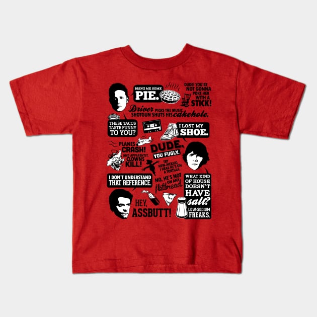 Driver Picks the Music, Shotgun Shuts His Cakehole Kids T-Shirt by aviaa